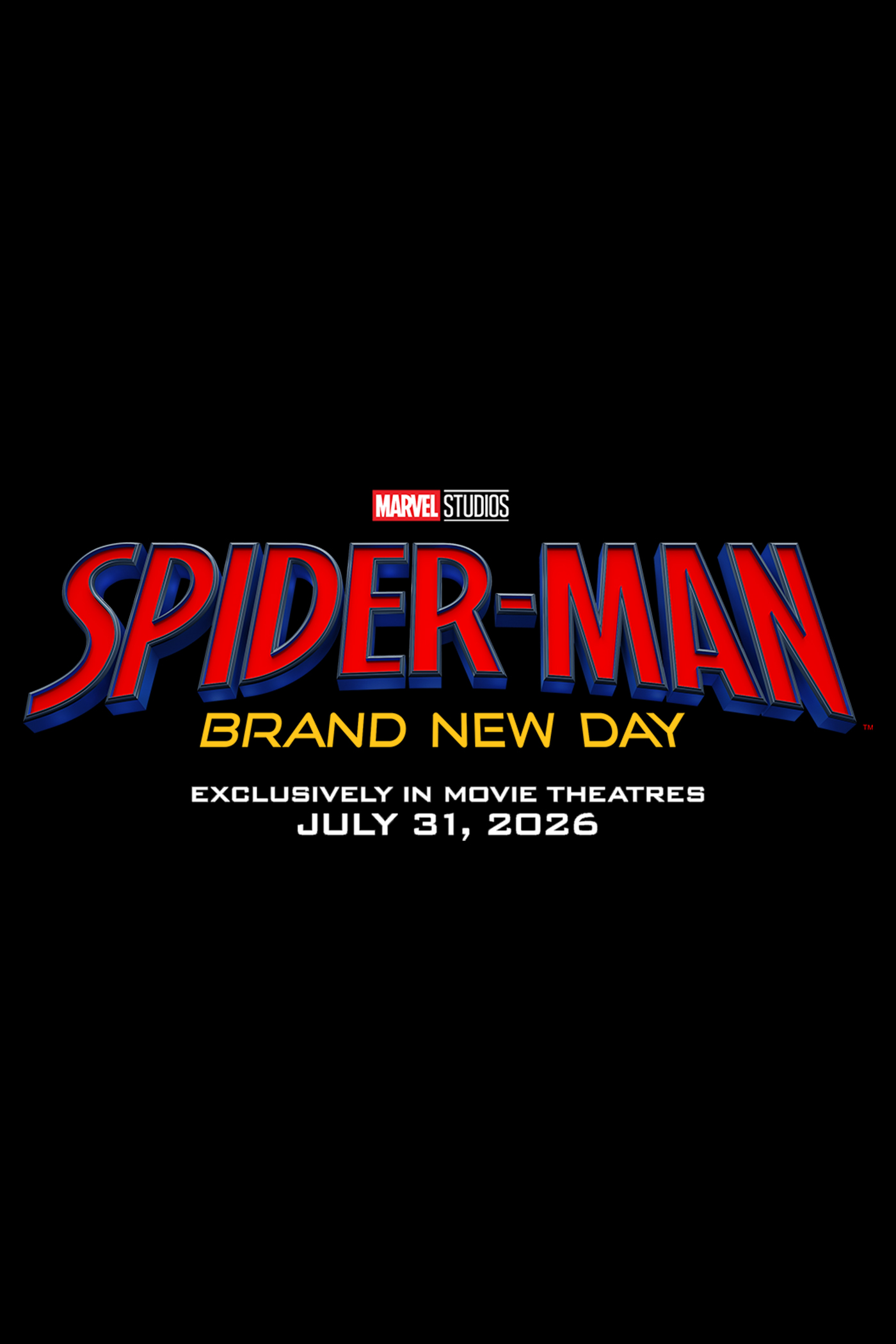 Official Spider-Man: Brand New Day theatrical poster, courtesy of Sony Pictures.