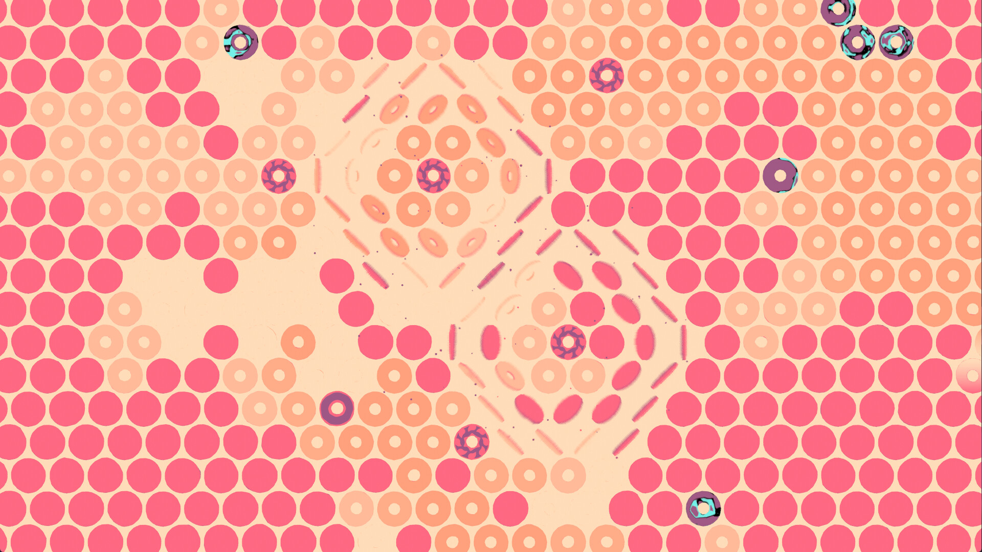 Official screenshot from the abstract puzzle adventure What Surrounds Us. Image by developer Florent “Salty” Martinais.